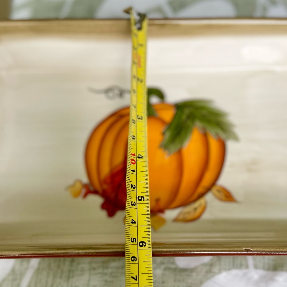 Fall Autumn Ceramic Pumpkin Kitchen Loaf Pan Bakeware Dish - Picture 5 of 6
